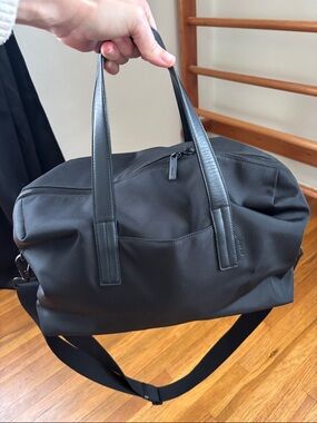 Away Black Travel Duffel with Shoulder Strap